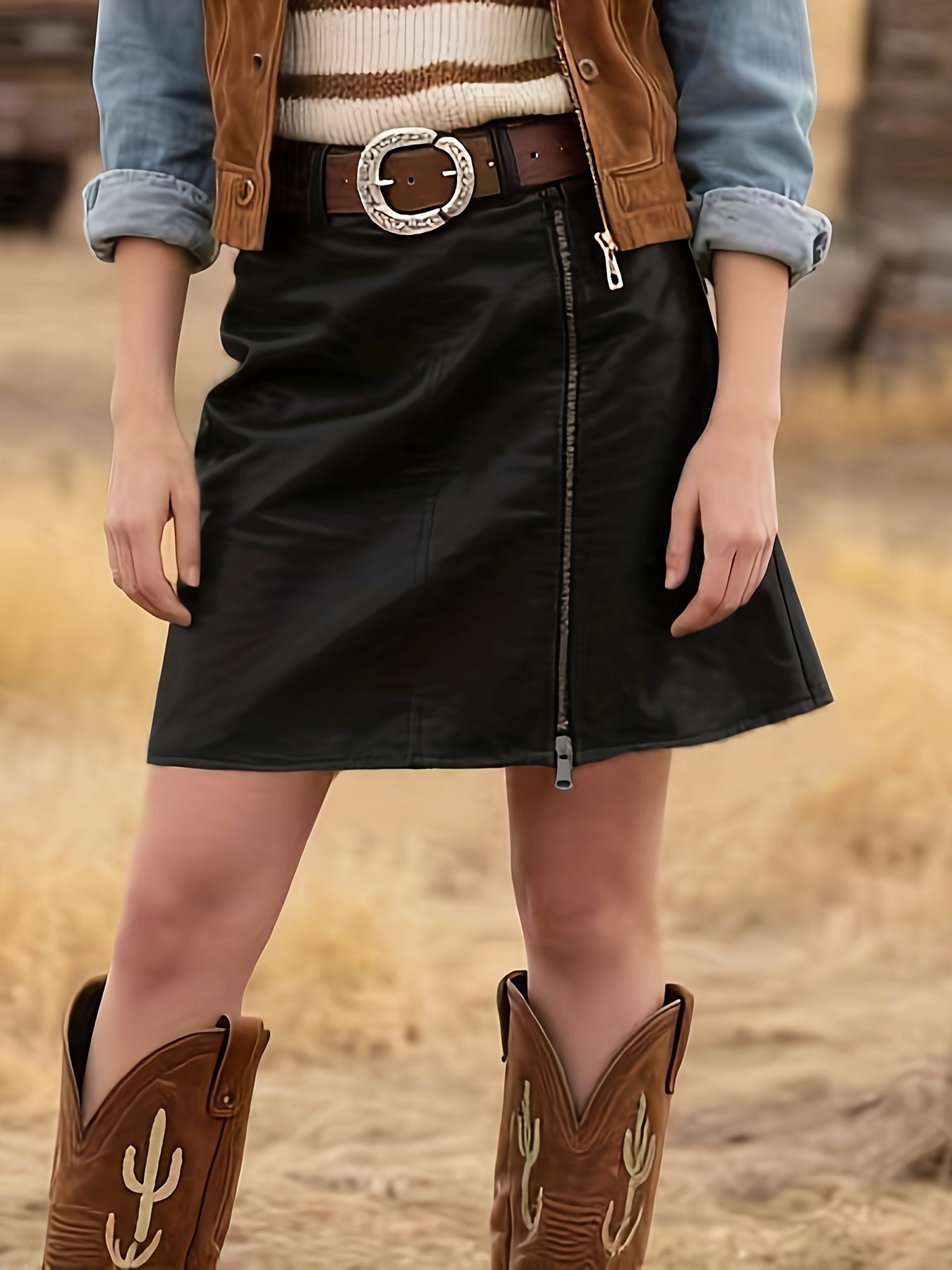 Handmade Genuine Leather Skirt – Women’s Mini/Midi Real Leather Skirt | Soft Premium Leather | Luxury Everyday Wear