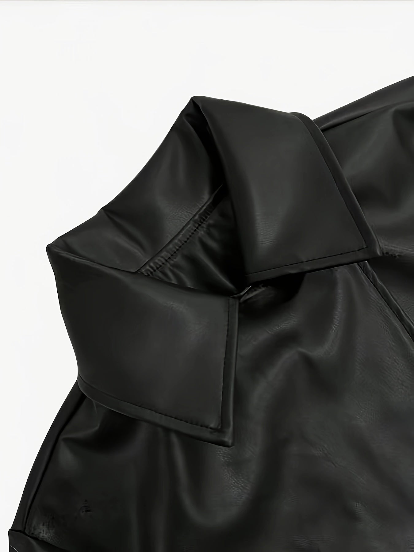 Women’s Genuine Leather Long Trench Coat – Classic Solid Color, Elegant Autumn Wear