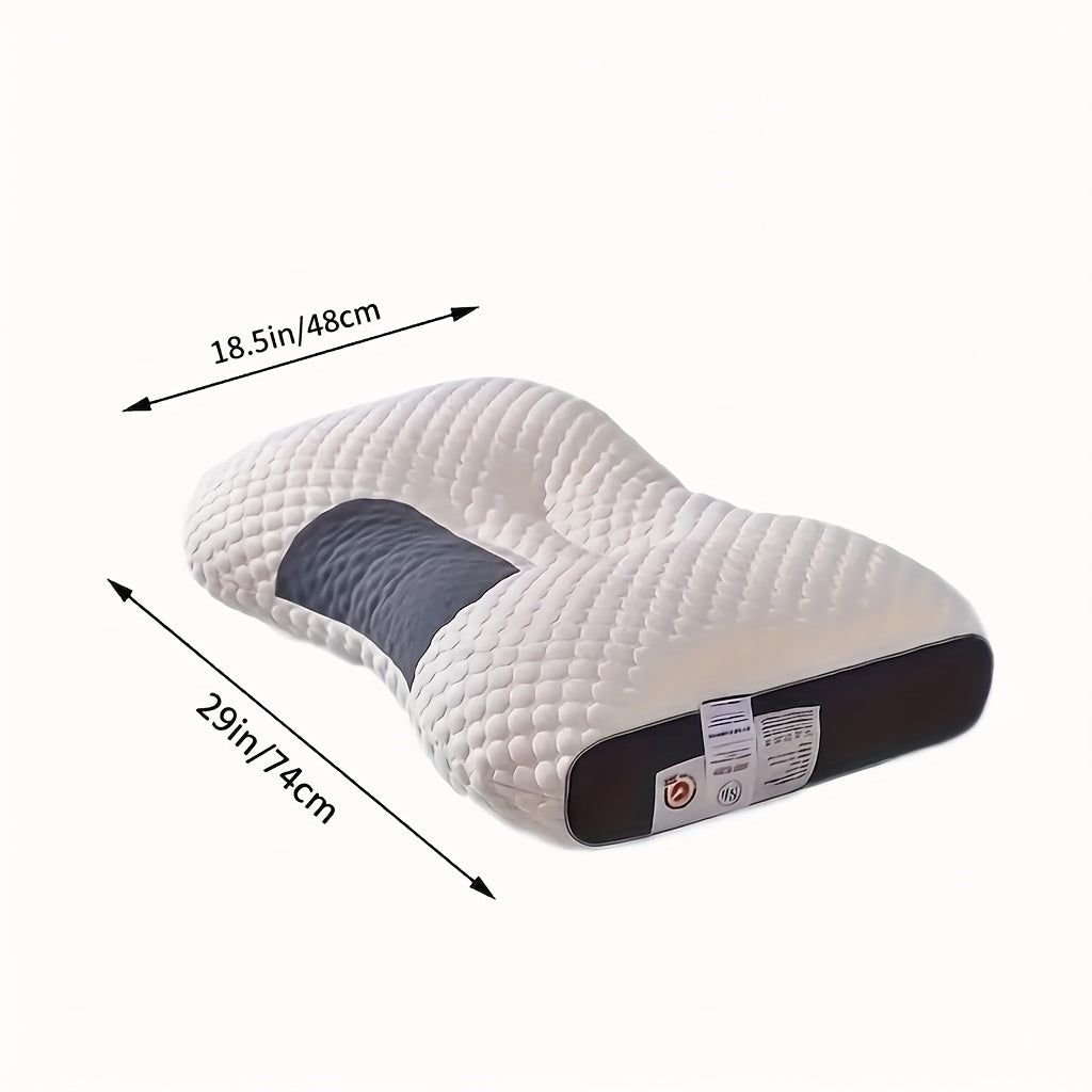 A soft, ergonomic neck pillow designed for comfortable sleep and multipurpose use. Features an adjustable contour shape, high-quality pillow core, and a detachable pillowcase.