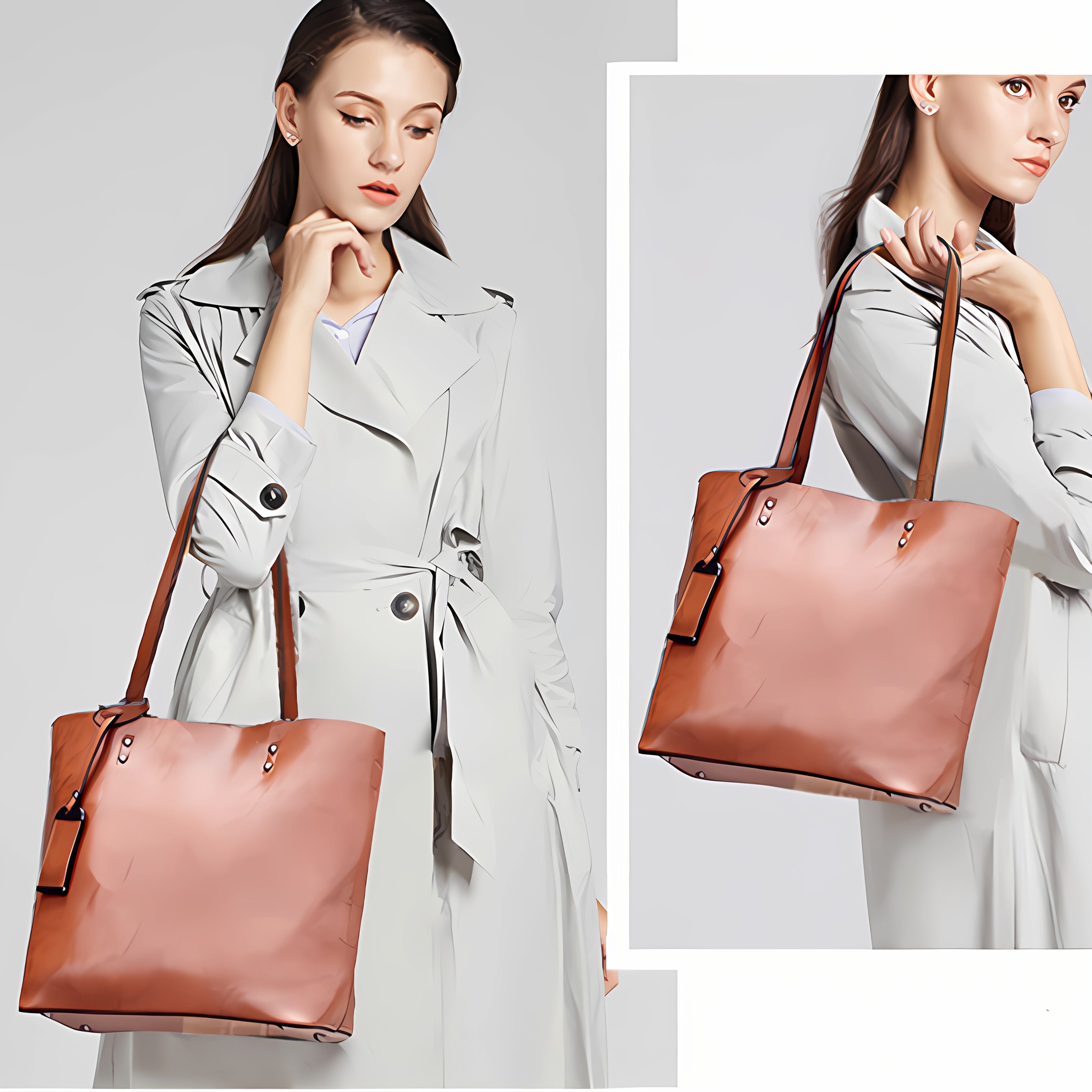 Women’s Genuine Top-Grain Cowhide Handbag – Vintage Black Purse with Adjustable Wrist Strap & Zipper Closure