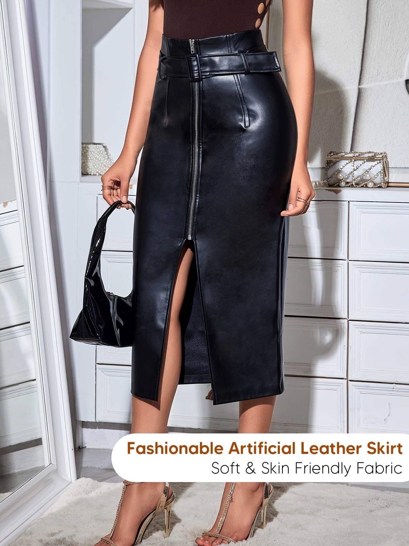 Handmade Genuine Leather Skirt – Women’s Mini/Midi Real Leather Skirt | Soft Premium Leather | Luxury Everyday Wear