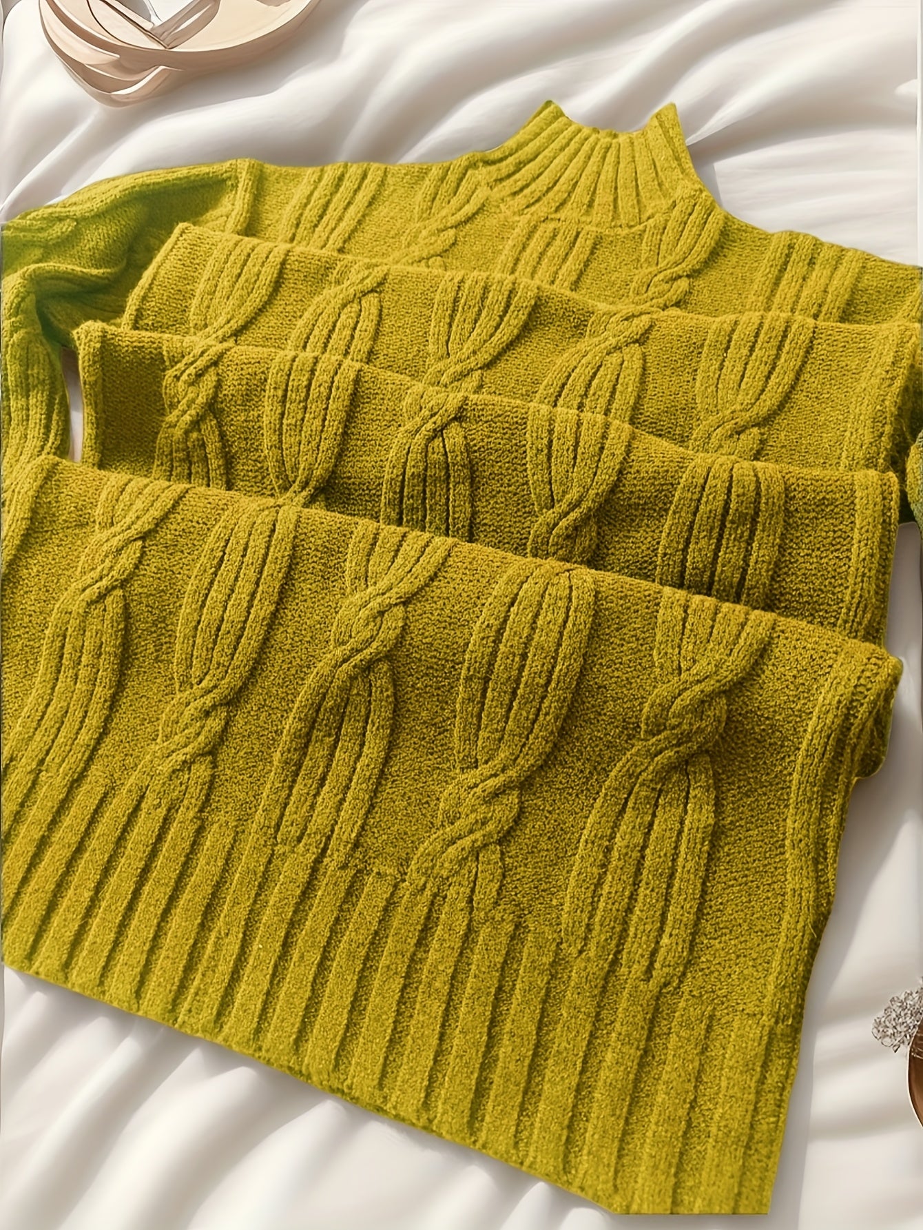 Women’s Elegant Vintage Maxi Dress – High Neck Twisted Rope Neckline, Loose A-Line H-Line, Long Sleeve | Fall/Winter Formal & Special Occasion Dress