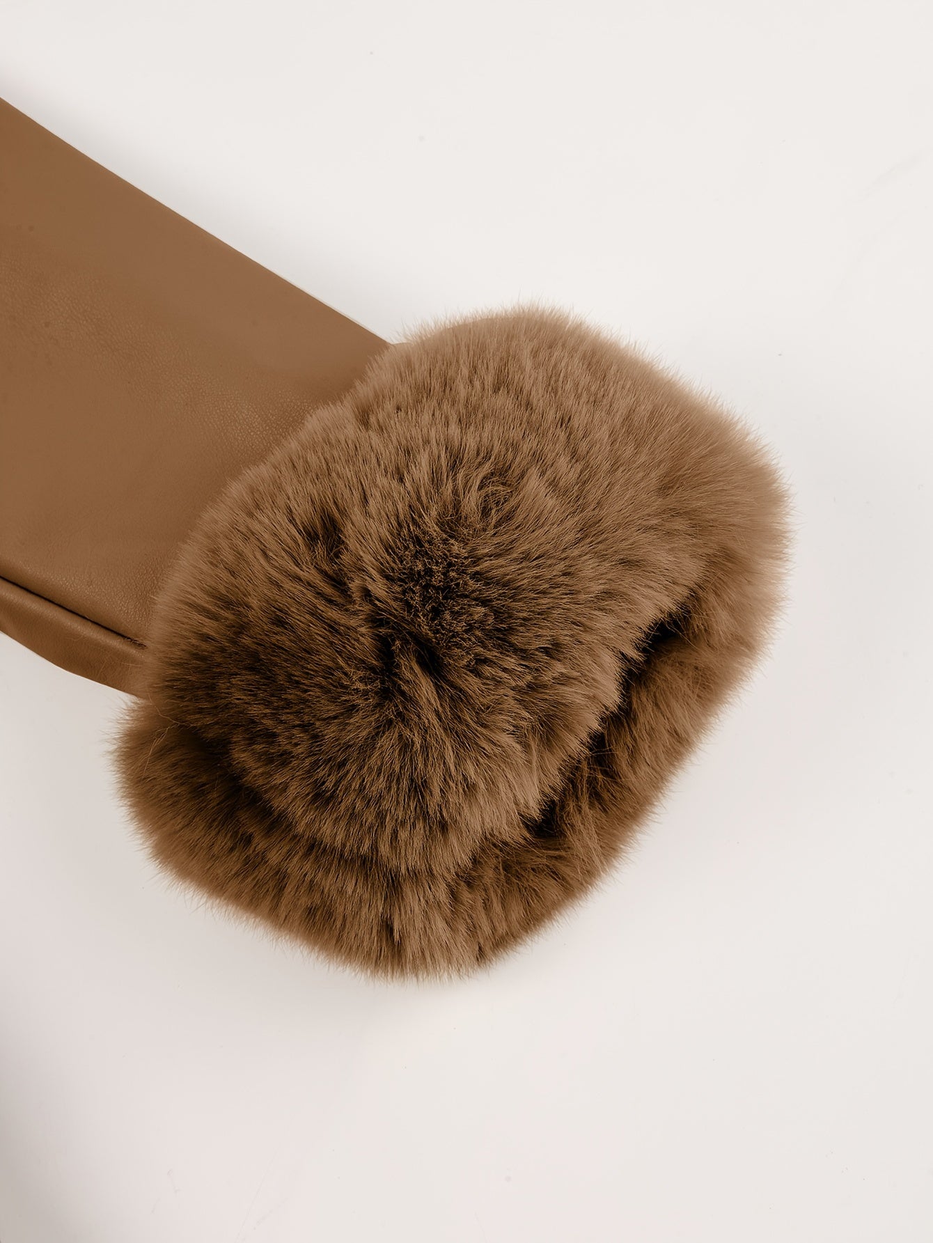 Women’s Elegant Genuine Leather Jacket – Suede Lining, Solid Color, Hooded Cold Weather Coat with Faux Fur Trim for Fall/Winter Outerwear