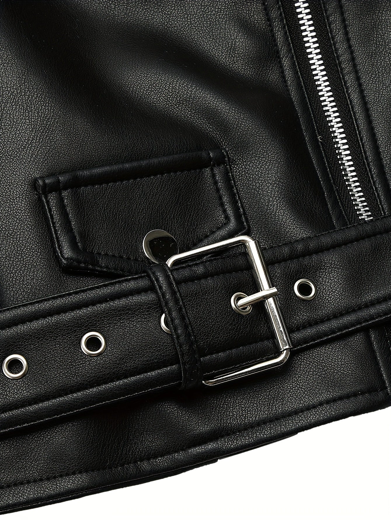 Women’s Genuine Leather Warm Short Jacket – Stylish Black Zip-Up Coat with Fleece Lining, Fall & Winter Casual Wear