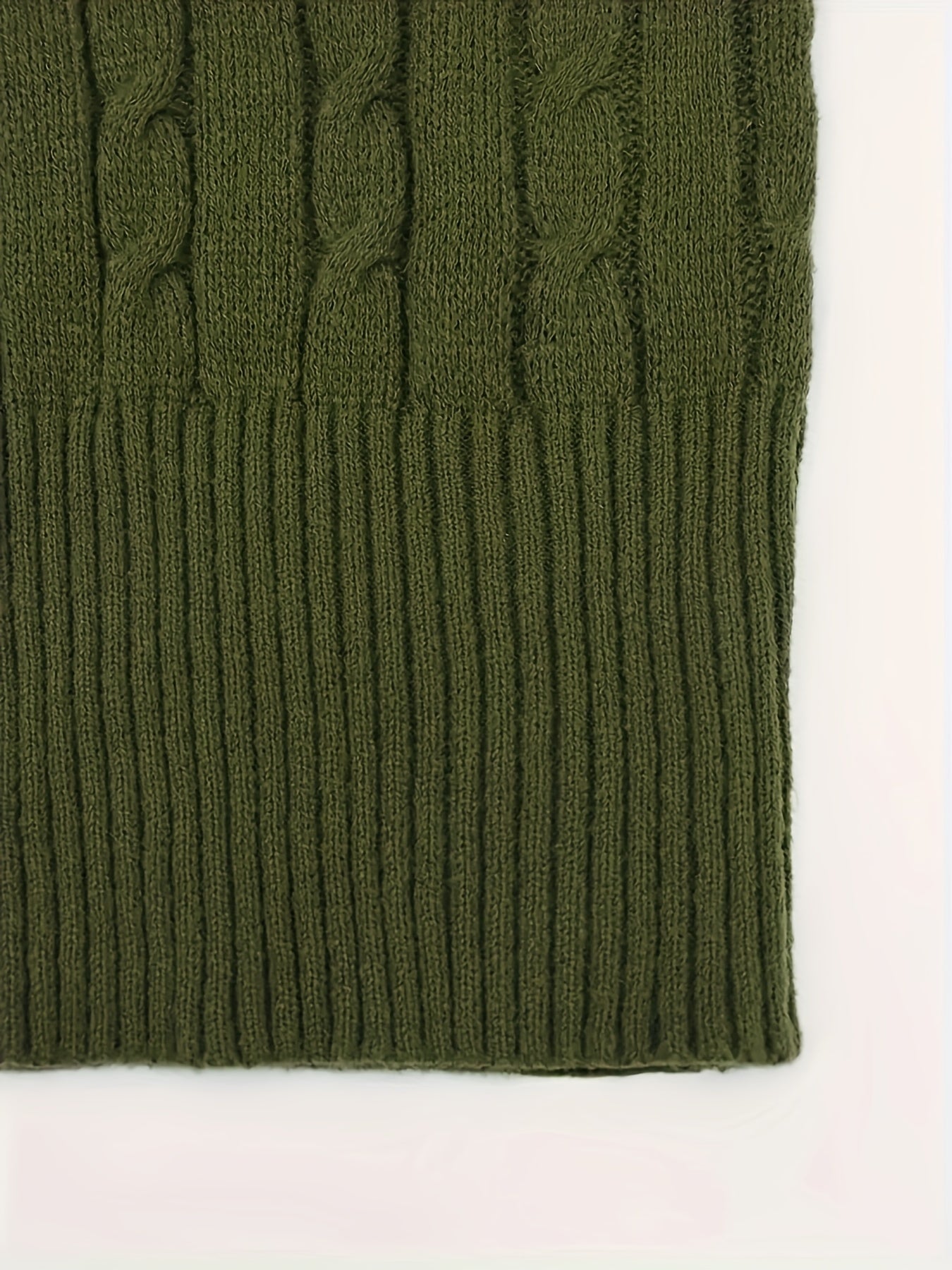 Women’s Elegant V-Neck Chunky Sweater Dress – Mid-Length X-Silhouette Pullover | Solid Color | Fall/Winter Knit Dress