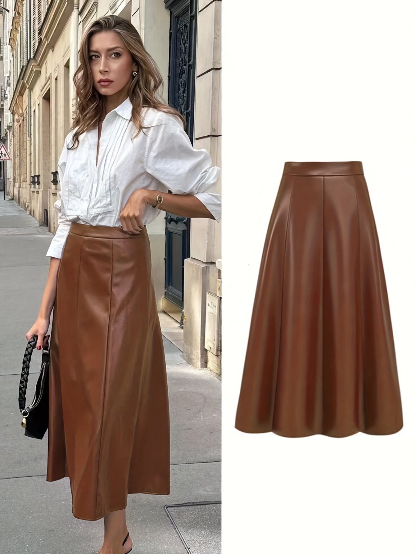 Handmade Genuine Leather Skirt – Women’s Mini/Midi Real Leather Skirt | Soft Premium Leather | Luxury Everyday Wear