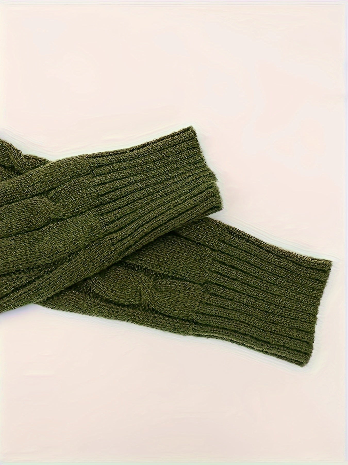 Women’s Elegant V-Neck Chunky Sweater Dress – Mid-Length X-Silhouette Pullover | Solid Color | Fall/Winter Knit Dress