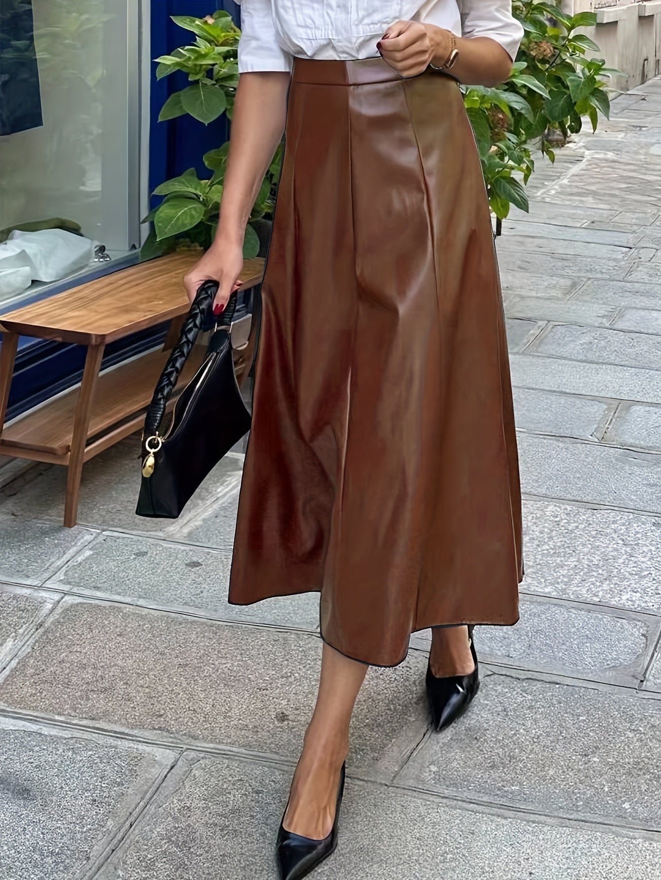 Handmade Genuine Leather Skirt – Women’s Mini/Midi Real Leather Skirt | Soft Premium Leather | Luxury Everyday Wear