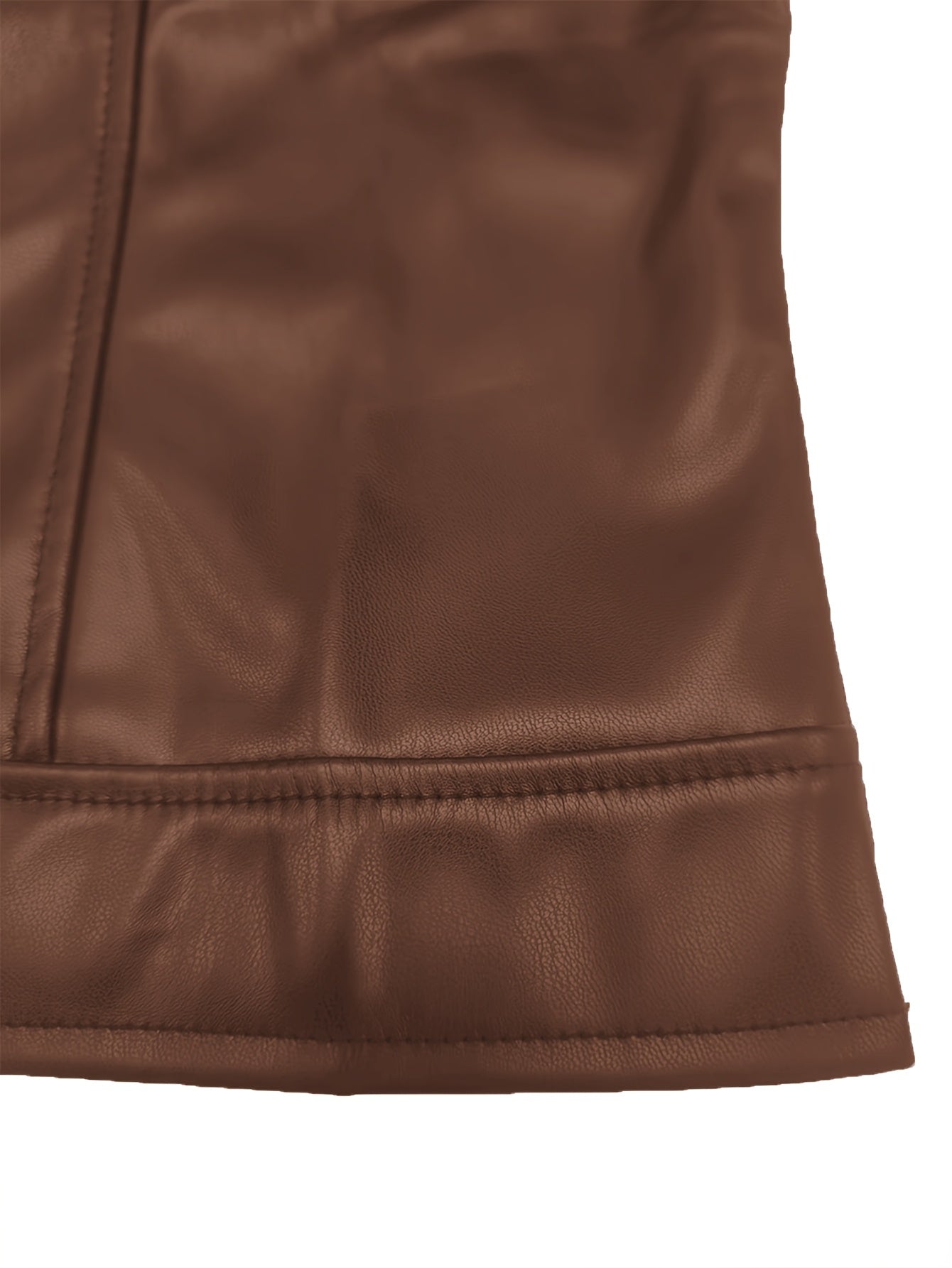 Women’s Elegant Genuine Leather Zip-Up Jacket – Long Sleeve Black Coat | Stylish Fall & Winter Outerwear, Chic Casual Jacket