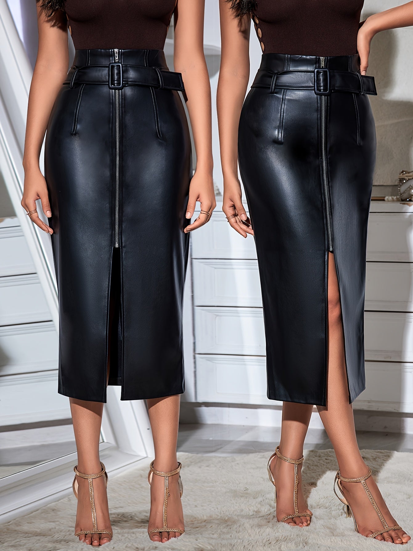 Handmade Genuine Leather Skirt – Women’s Mini/Midi Real Leather Skirt | Soft Premium Leather | Luxury Everyday Wear