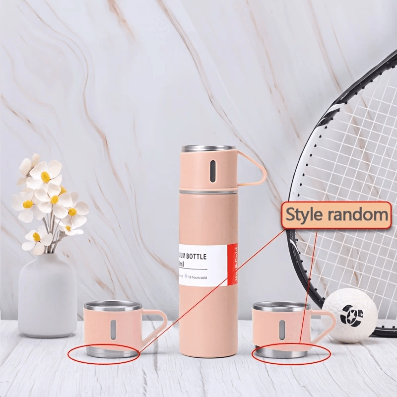 Thermal Stainless Steel Insulated Mug Set – 500ml/16.9oz Cup with Lid | Hot & Cold Flask for Travel, Camping & Daily Use – Sweat-Free, Durable, Portable – Multiple Colors