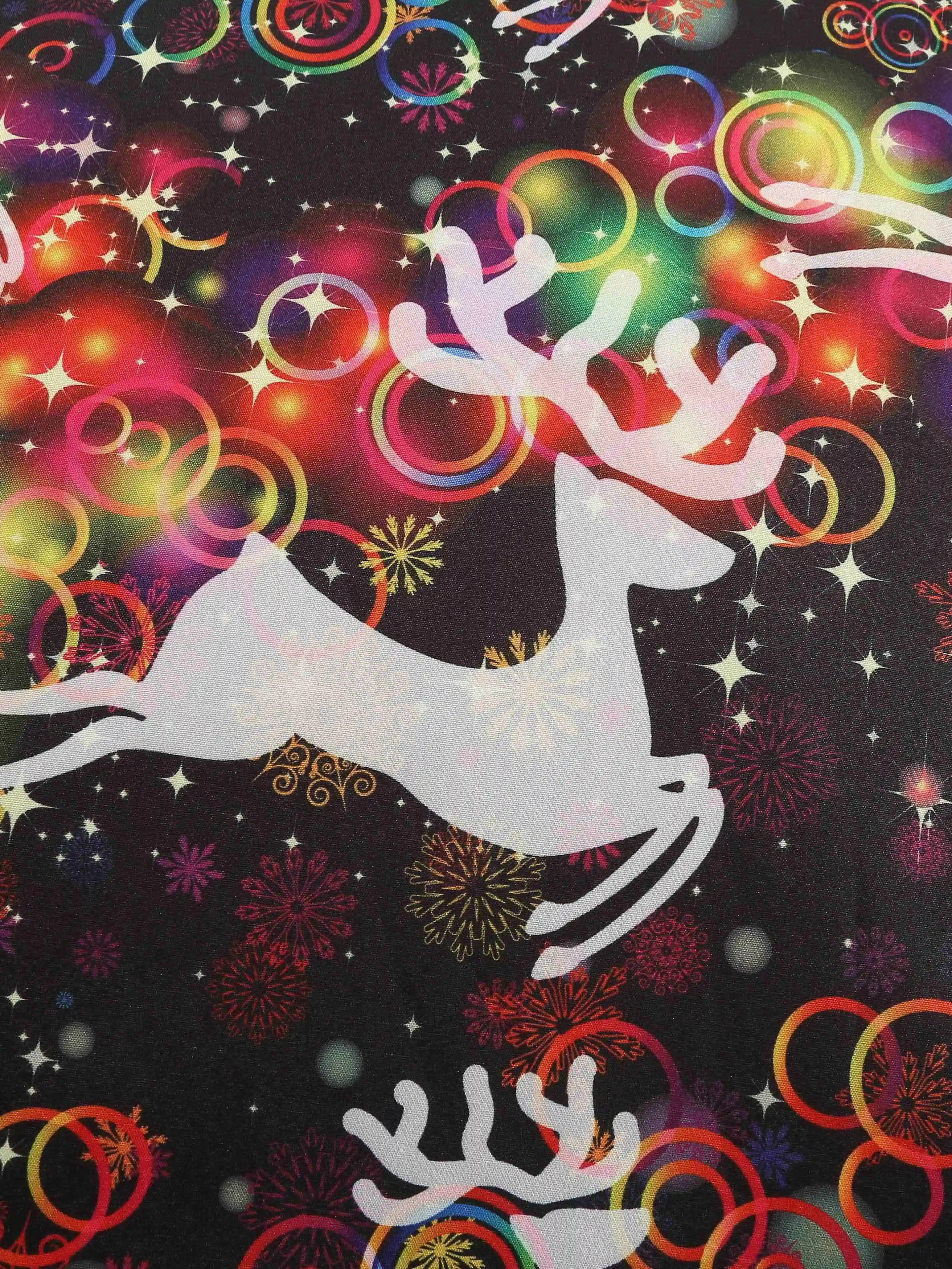 Women's Vintage Christmas Midi Dress – Long Sleeve Holiday Party Dress with Belt, Navy/Red Festive Print, All-Season A-Line