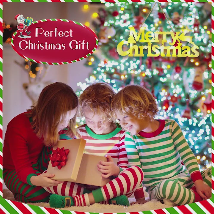 LED Christmas Decorative Sign Light – Battery Operated, Flashing Modes, Hanging Rope & Adhesive Pads | Indoor Decoration for Trees, Windows, Bedrooms & Doors